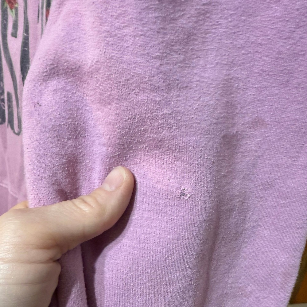 Guns N' Roses Graphic Sweatshirt Pink Mauve Oversized Crewneck Band Merch L - Picture 9 of 9